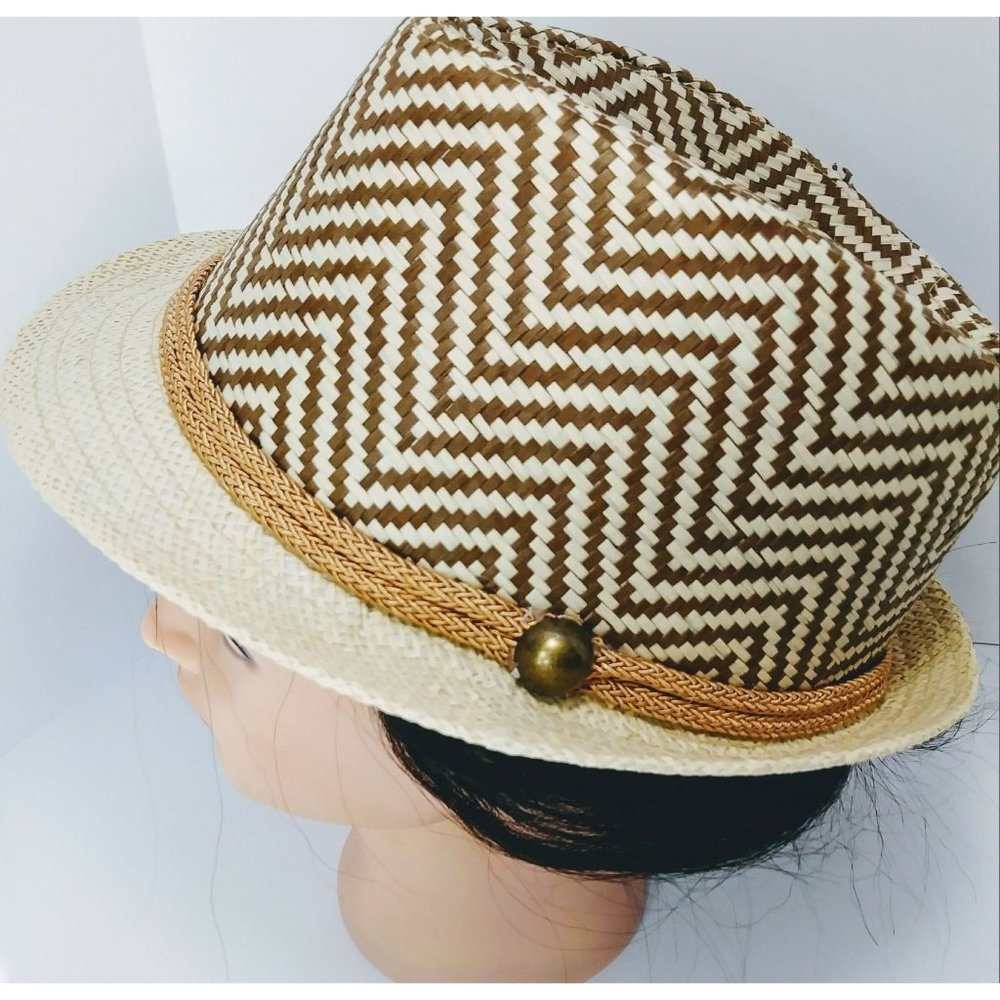 Beige Paper Straw Hat